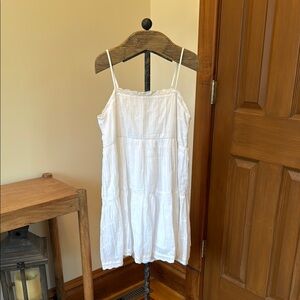 American Eagle White Embroidered Dress